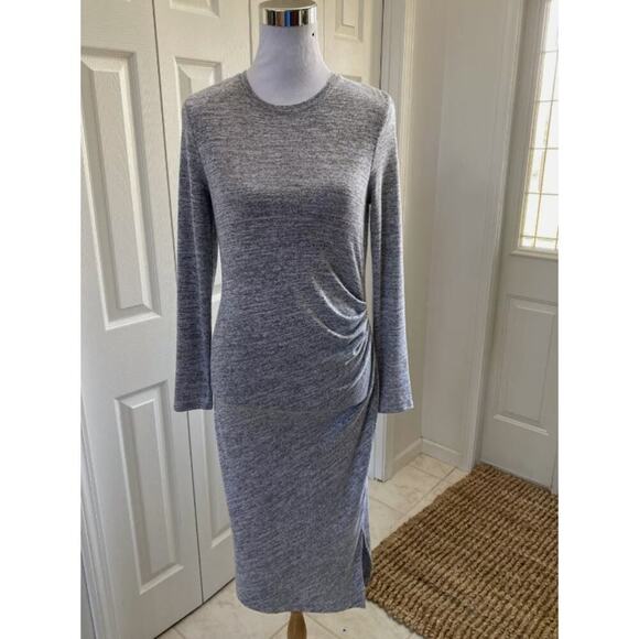 Banana Republic Gray Stretch Side Ruched Dress Sz. Small - Picture 5 of 5